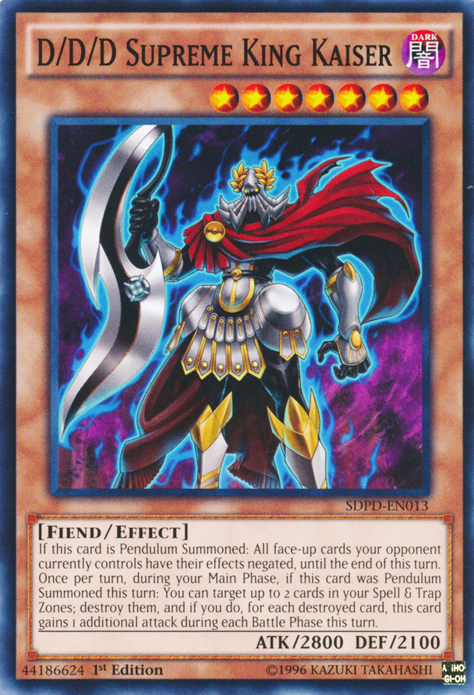 D/D/D Supreme King Kaiser [SDPD-EN013] Common | Jomio and Rueliete's Cards and Comics