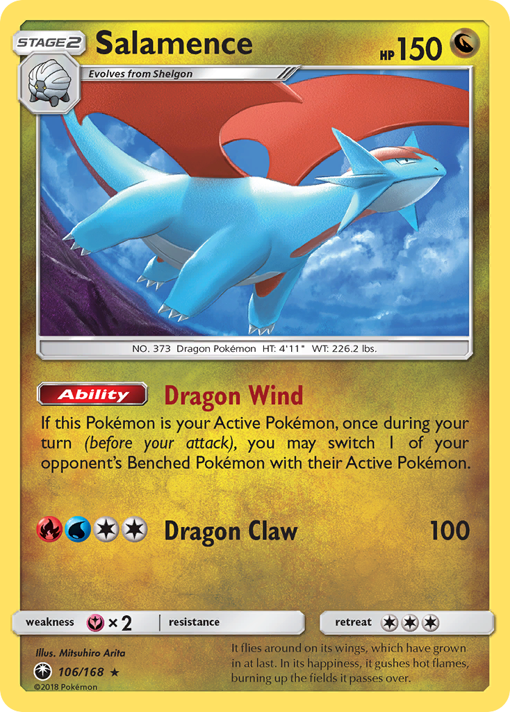 Salamence (106/168) [Sun & Moon: Celestial Storm] | Jomio and Rueliete's Cards and Comics