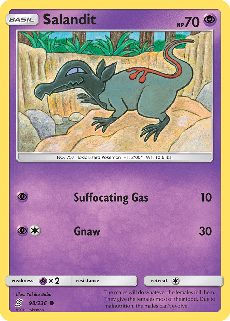 Salandit (98/236) [Sun & Moon: Unified Minds] | Jomio and Rueliete's Cards and Comics