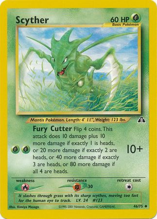 Scyther (46/75) [Neo Discovery Unlimited] | Jomio and Rueliete's Cards and Comics