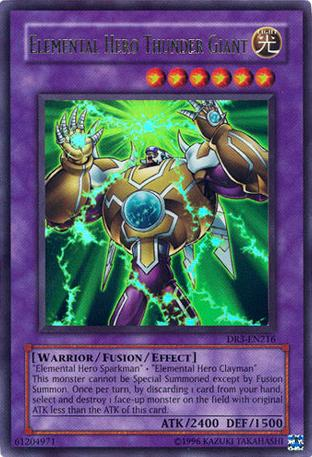 Elemental Hero Thunder Giant [DR3-EN216] Ultra Rare | Jomio and Rueliete's Cards and Comics