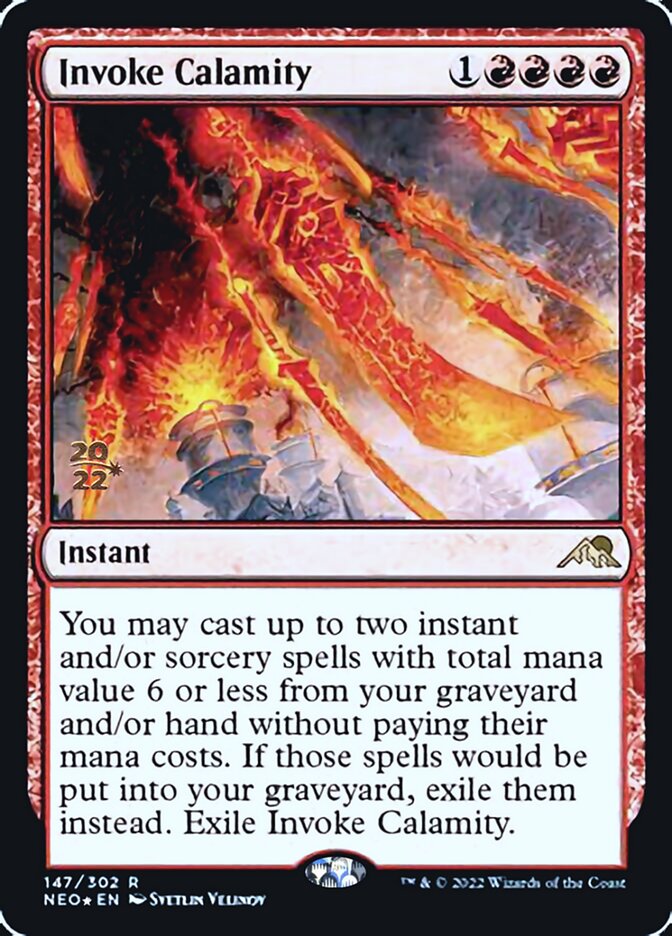 Invoke Calamity [Kamigawa: Neon Dynasty Prerelease Promos] | Jomio and Rueliete's Cards and Comics