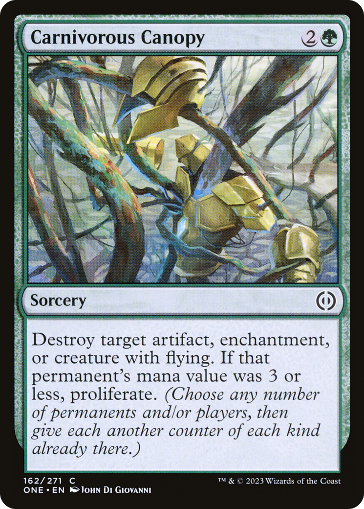 Carnivorous Canopy [Phyrexia: All Will Be One] | Jomio and Rueliete's Cards and Comics