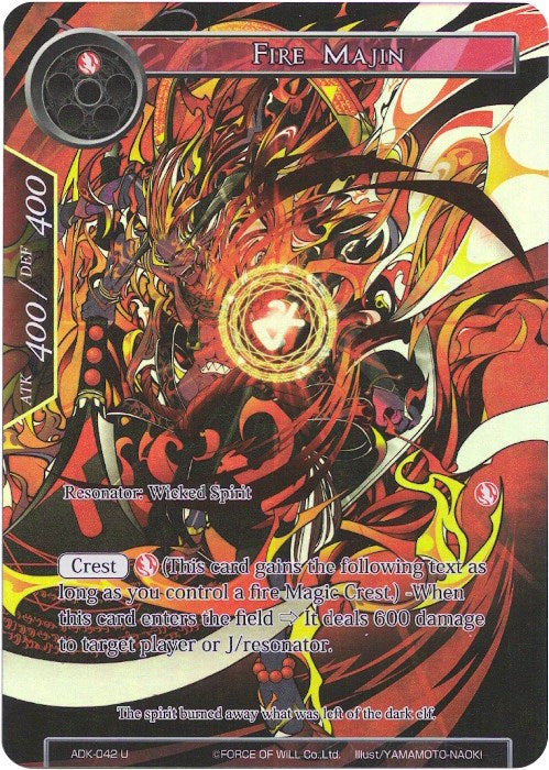 Fire Majin (Full Art) (ADK-042) [Advent of the Demon King] | Jomio and Rueliete's Cards and Comics