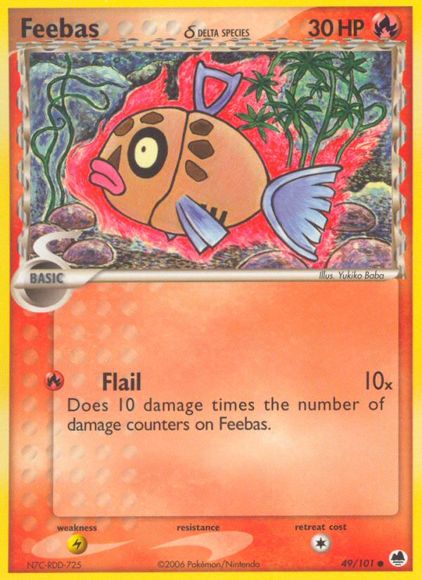 Feebas (49/101) (Delta Species) [EX: Dragon Frontiers] | Jomio and Rueliete's Cards and Comics