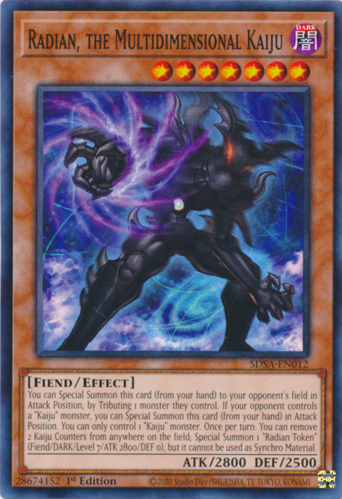 Radian, the Multidimensional Kaiju [SDSA-EN012] Common | Jomio and Rueliete's Cards and Comics