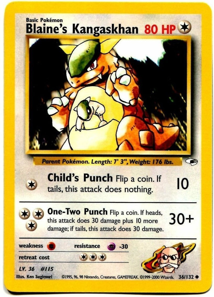 Blaine's Kangaskhan (36/132) [Gym Heroes Unlimited] | Jomio and Rueliete's Cards and Comics