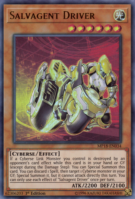 Salvagent Driver [MP18-EN034] Ultra Rare | Jomio and Rueliete's Cards and Comics