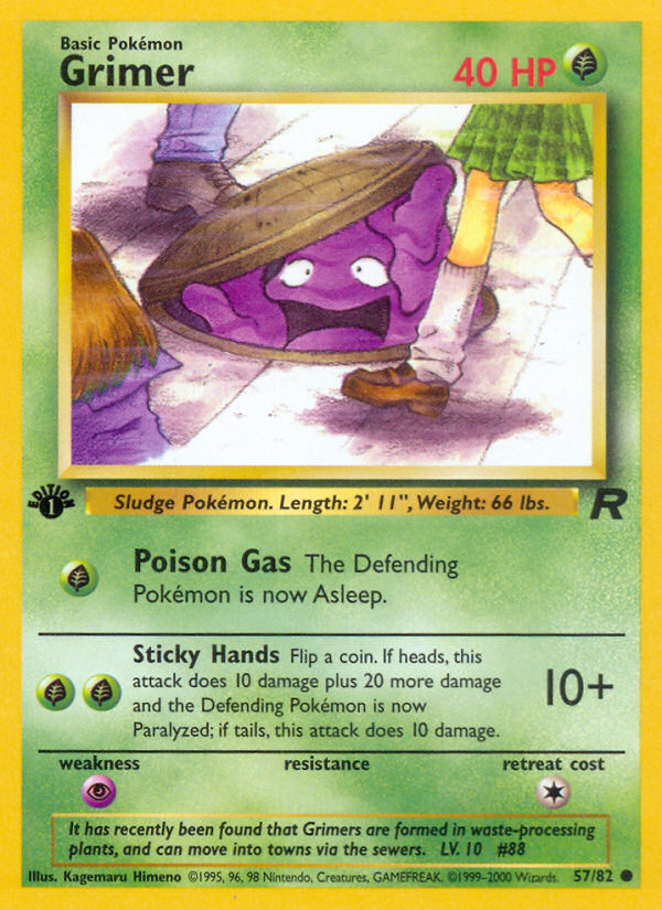 Grimer (57/82) [Team Rocket 1st Edition] | Jomio and Rueliete's Cards and Comics