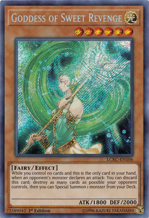 Goddess of Sweet Revenge [LCKC-EN106] Secret Rare | Jomio and Rueliete's Cards and Comics