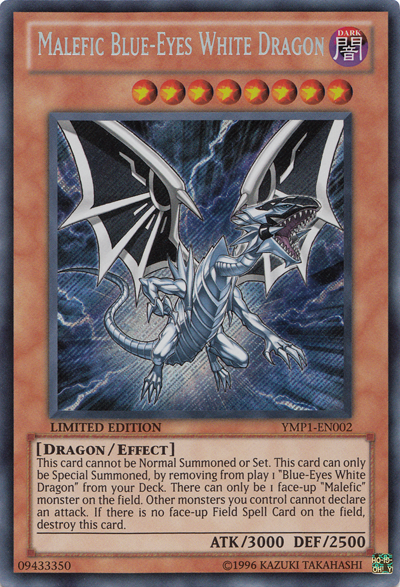 Malefic Blue-Eyes White Dragon [YMP1-EN002] Secret Rare | Jomio and Rueliete's Cards and Comics