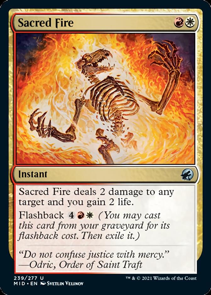 Sacred Fire [Innistrad: Midnight Hunt] | Jomio and Rueliete's Cards and Comics