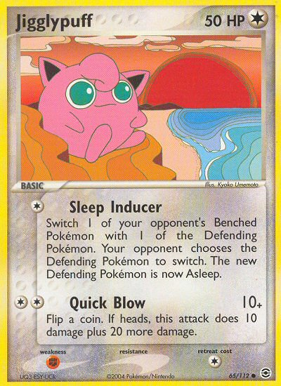 Jigglypuff (65/112) [EX: FireRed & LeafGreen] | Jomio and Rueliete's Cards and Comics