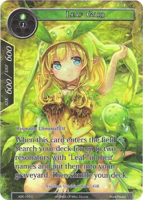 Leaf Garb (Full Art) (ADK-101) [Advent of the Demon King] | Jomio and Rueliete's Cards and Comics