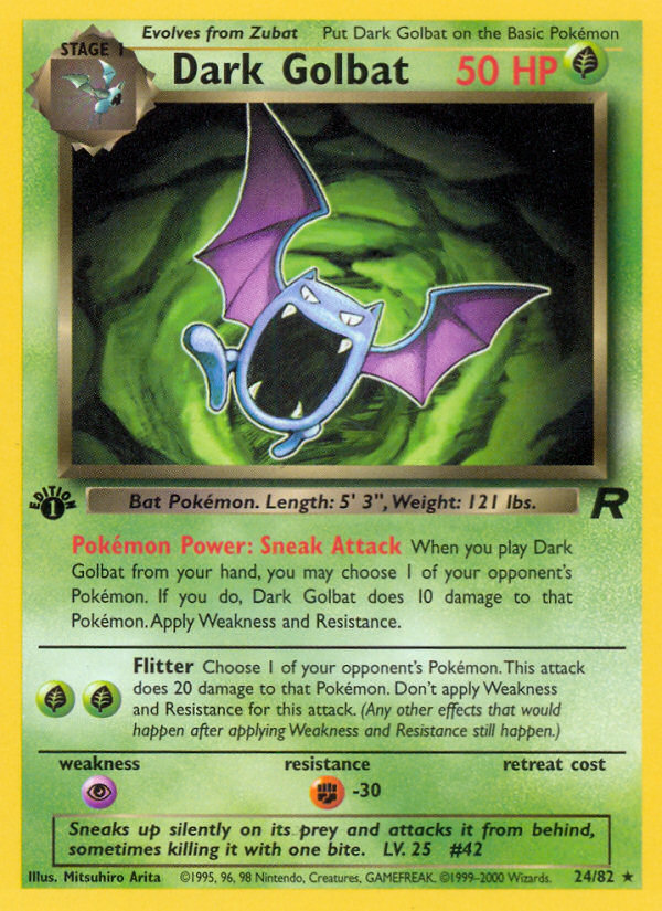 Dark Golbat (24/82) [Team Rocket 1st Edition] | Jomio and Rueliete's Cards and Comics