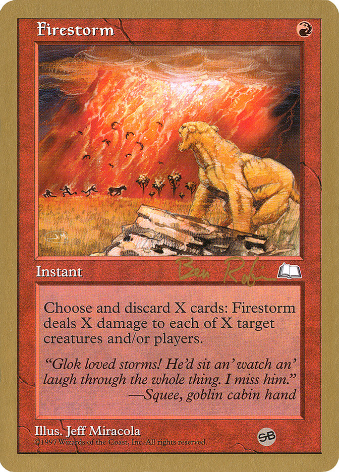 Firestorm (Ben Rubin) (SB) [World Championship Decks 1998] | Jomio and Rueliete's Cards and Comics