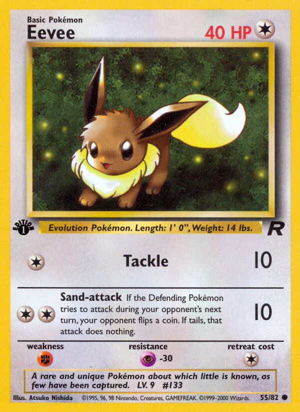 Eevee (55/82) [Team Rocket 1st Edition] | Jomio and Rueliete's Cards and Comics