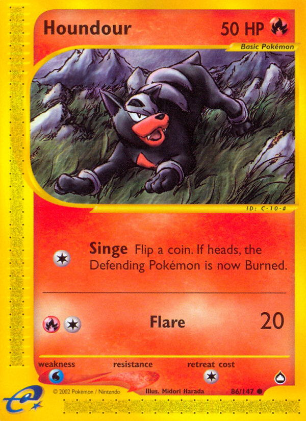 Houndour (86/147) [Aquapolis] | Jomio and Rueliete's Cards and Comics