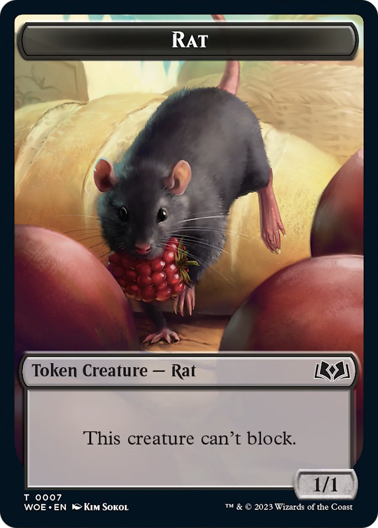 Rat Token [Wilds of Eldraine Tokens] | Jomio and Rueliete's Cards and Comics