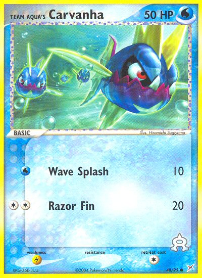 Team Aqua's Carvanha (48/95) [EX: Team Magma vs Team Aqua] | Jomio and Rueliete's Cards and Comics