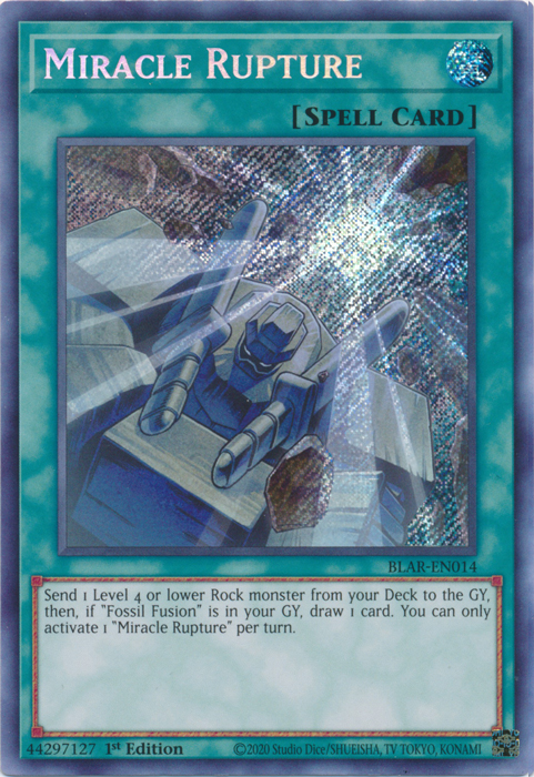 Miracle Rupture [BLAR-EN014] Secret Rare | Jomio and Rueliete's Cards and Comics