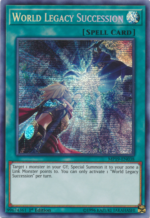 World Legacy Succession [MP19-EN038] Prismatic Secret Rare | Jomio and Rueliete's Cards and Comics