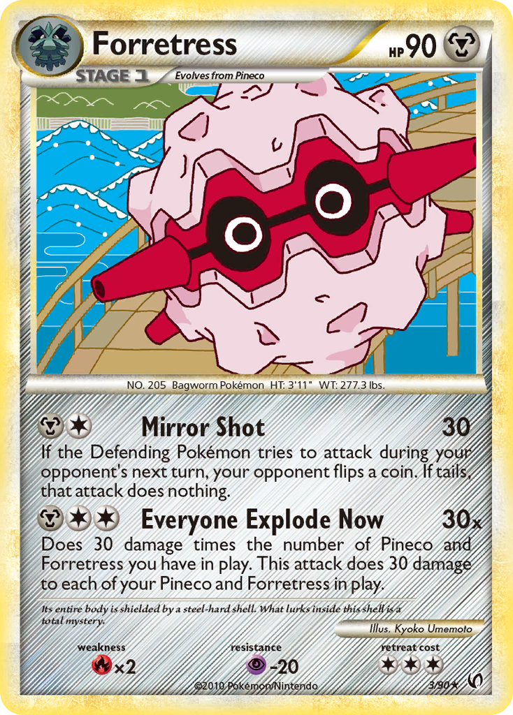 Forretress (3/90) [HeartGold & SoulSilver: Undaunted] | Jomio and Rueliete's Cards and Comics