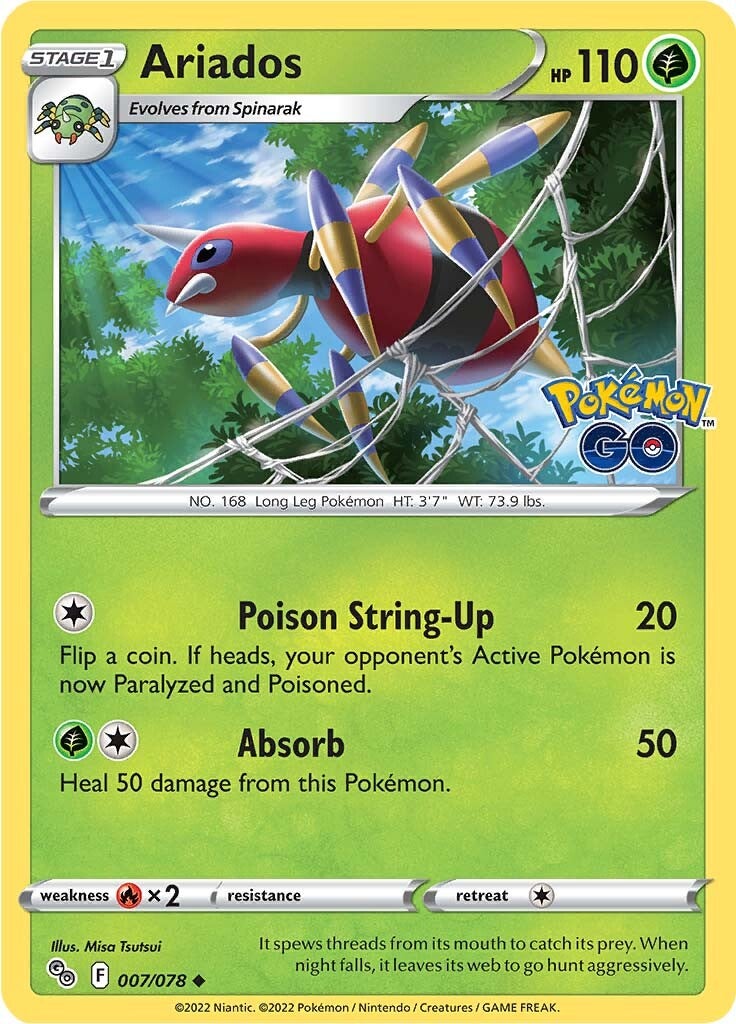 Ariados (007/078) [Pokémon GO] | Jomio and Rueliete's Cards and Comics