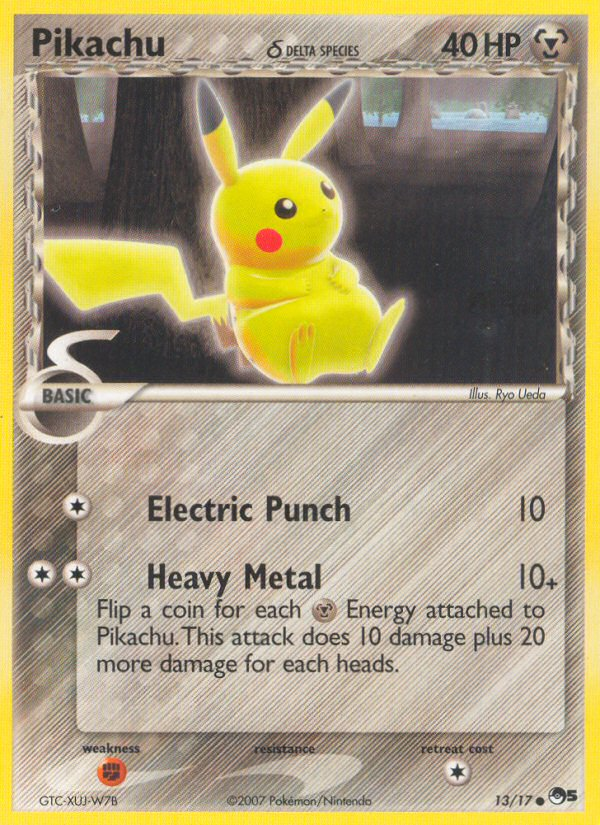 Pikachu (13/17) (Delta Species) [POP Series 5] | Jomio and Rueliete's Cards and Comics