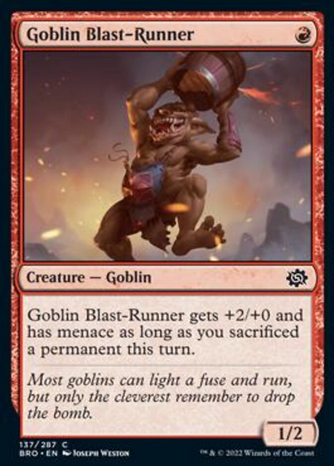 Goblin Blast-Runner [The Brothers' War] | Jomio and Rueliete's Cards and Comics