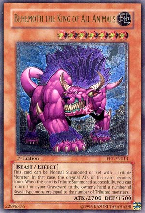 yugioh tribute cards Behemoth the King of All Animals (UTR) [FET-EN014] Ultimate Rare – Jomio  and Rueliete's Cards and Comics