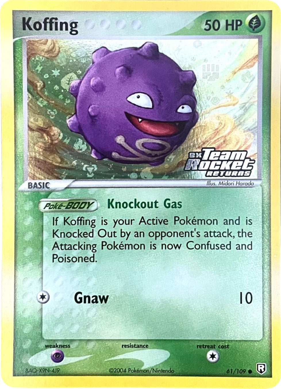 Koffing (61/109) (Stamped) [EX: Team Rocket Returns] | Jomio and Rueliete's Cards and Comics