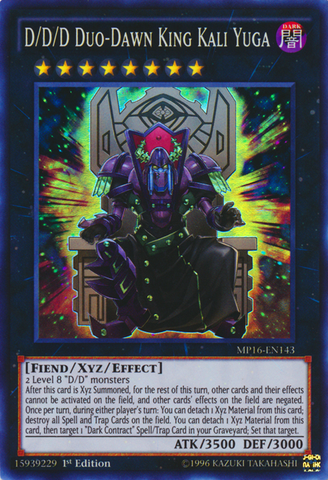 D/D/D Duo-Dawn King Kali Yuga [MP16-EN143] Super Rare | Jomio and Rueliete's Cards and Comics