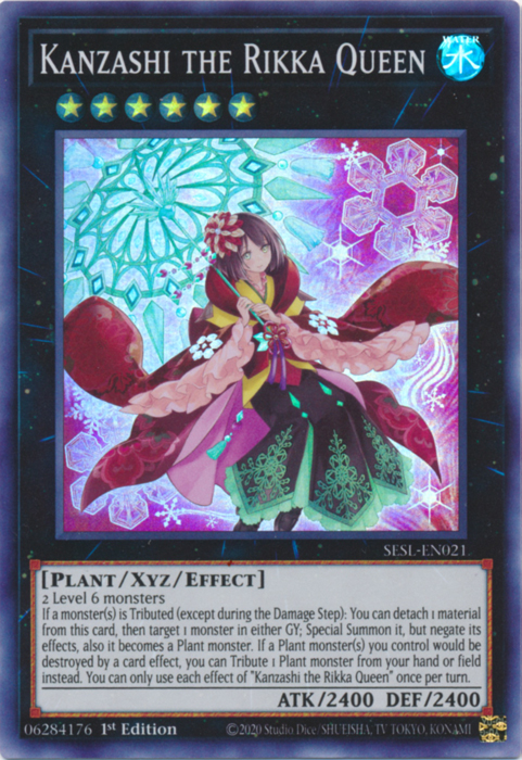 Kanzashi the Rikka Queen [SESL-EN021] Super Rare | Jomio and Rueliete's Cards and Comics