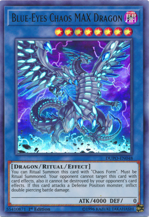 Blue-Eyes Chaos MAX Dragon [DUPO-EN048] Ultra Rare | Jomio and Rueliete's Cards and Comics