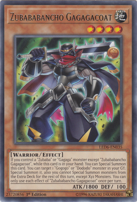 Zubababancho Gagagacoat [LED6-EN035] Rare | Jomio and Rueliete's Cards and Comics