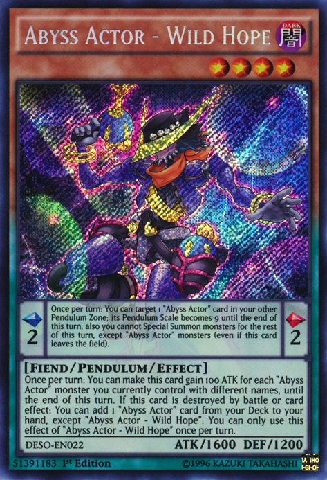 Abyss Actor - Wild Hope [DESO-EN022] Secret Rare | Jomio and Rueliete's Cards and Comics