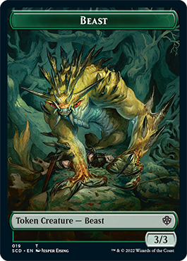 Beast // Beast Double-Sided Token [Starter Commander Decks] | Jomio and Rueliete's Cards and Comics