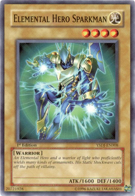 Elemental HERO Sparkman [YSDJ-EN008] Common | Jomio and Rueliete's Cards and Comics