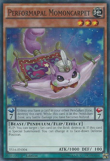 Performapal Momoncarpet [YS16-EN004] Super Rare | Jomio and Rueliete's Cards and Comics