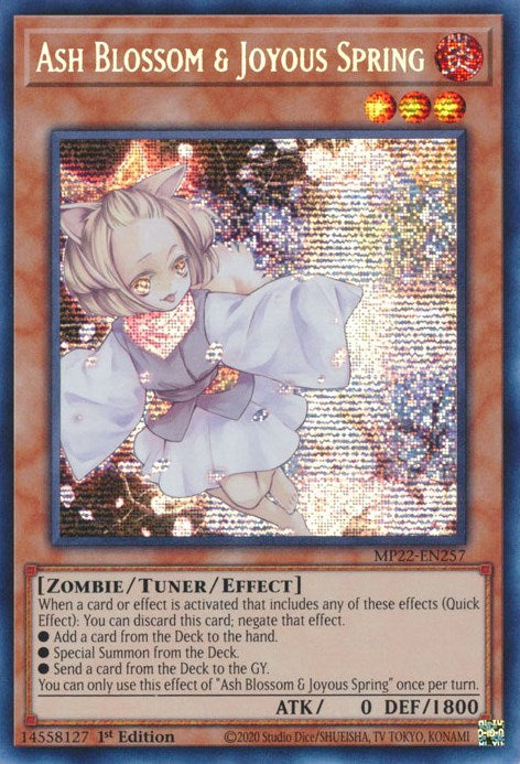 Ash Blossom & Joyous Spring [MP22-EN257] Prismatic Secret Rare | Jomio and Rueliete's Cards and Comics