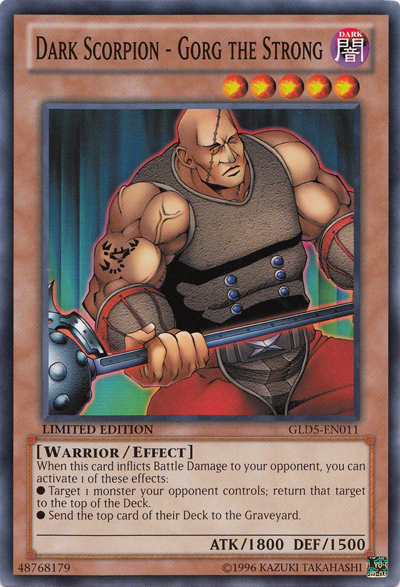 Dark Scorpion - Gorg the Strong [GLD5-EN011] Common | Jomio and Rueliete's Cards and Comics