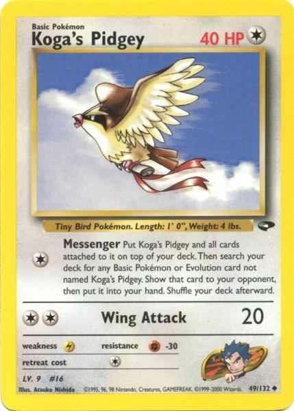 Koga's Pidgey (49/132) [Gym Challenge Unlimited] | Jomio and Rueliete's Cards and Comics
