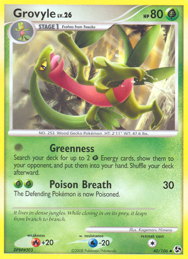 Grovyle (40/106) [Diamond & Pearl: Great Encounters] | Jomio and Rueliete's Cards and Comics