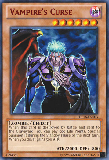 Vampire's Curse (Red) [DL16-EN003] Rare | Jomio and Rueliete's Cards and Comics
