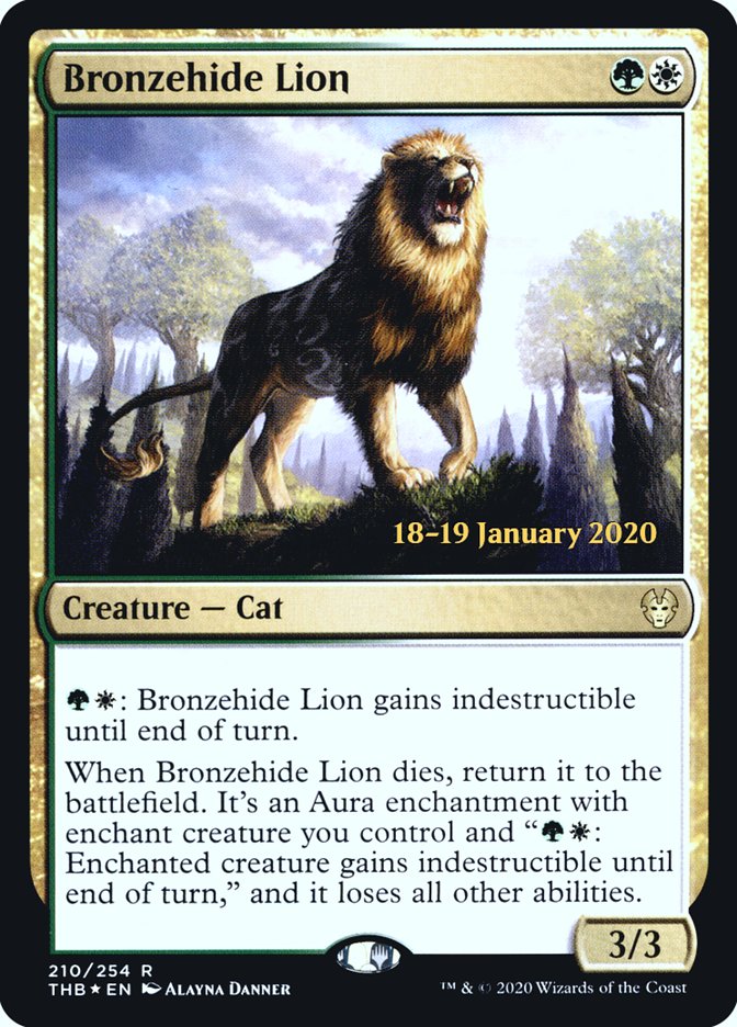 Bronzehide Lion [Theros Beyond Death Prerelease Promos] | Jomio and Rueliete's Cards and Comics