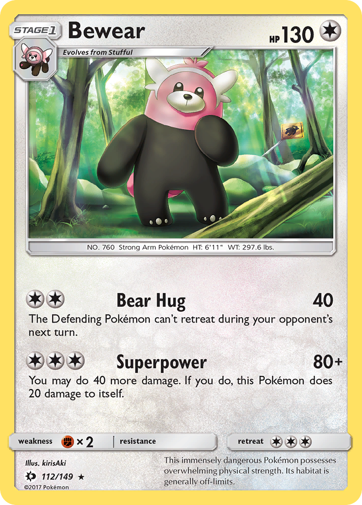Bewear (112/149) [Sun & Moon: Base Set] | Jomio and Rueliete's Cards and Comics