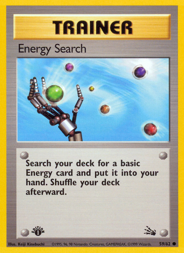 Energy Search (59/62) [Fossil 1st Edition] | Jomio and Rueliete's Cards and Comics