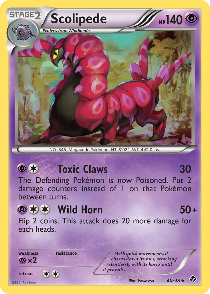 Scolipede (40/98) [Black & White: Emerging Powers] | Jomio and Rueliete's Cards and Comics