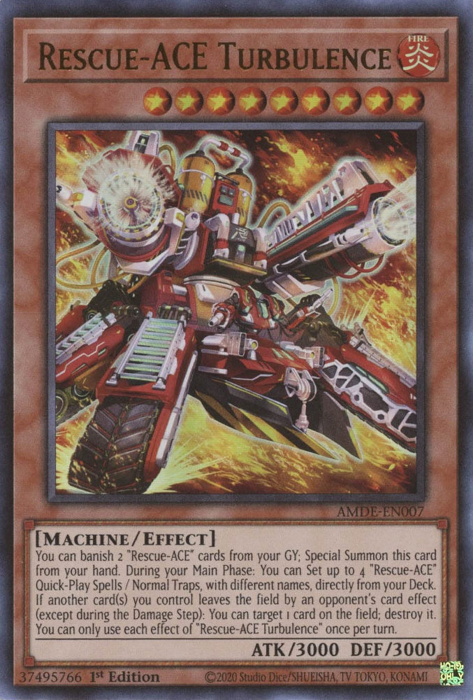 Rescue-ACE Turbulence [AMDE-EN007] Ultra Rare | Jomio and Rueliete's Cards and Comics